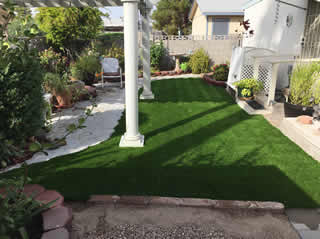 Backyard artificial turf