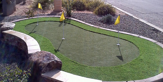 Professional putting green style artificial grass