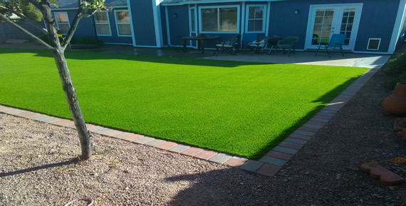 Beautiful artificial grass installation